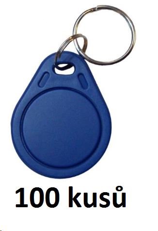 Čip Elatec RFID Unique, prívesok na kľúče, 125 kHz, modrý, štandardné balenie 100 ks0 