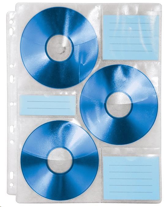 Fólia Hama na 6 CD/DVD, DIN A4, balenie po 10 ks0 