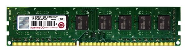 TRANSCEND 2Rx8 CL11 DDR3 4GB 1600MHz DIMM0 