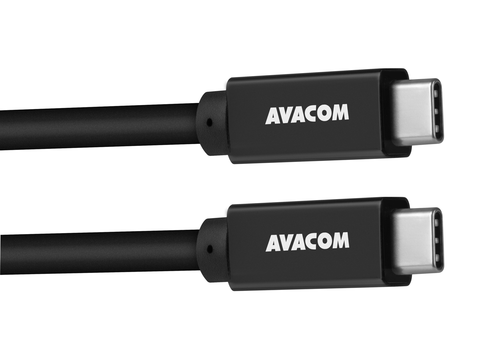 Dátový a nabíjací kábel USB Type-C - USB Type-C, 100cm, 60W E-Mark, čierny0 