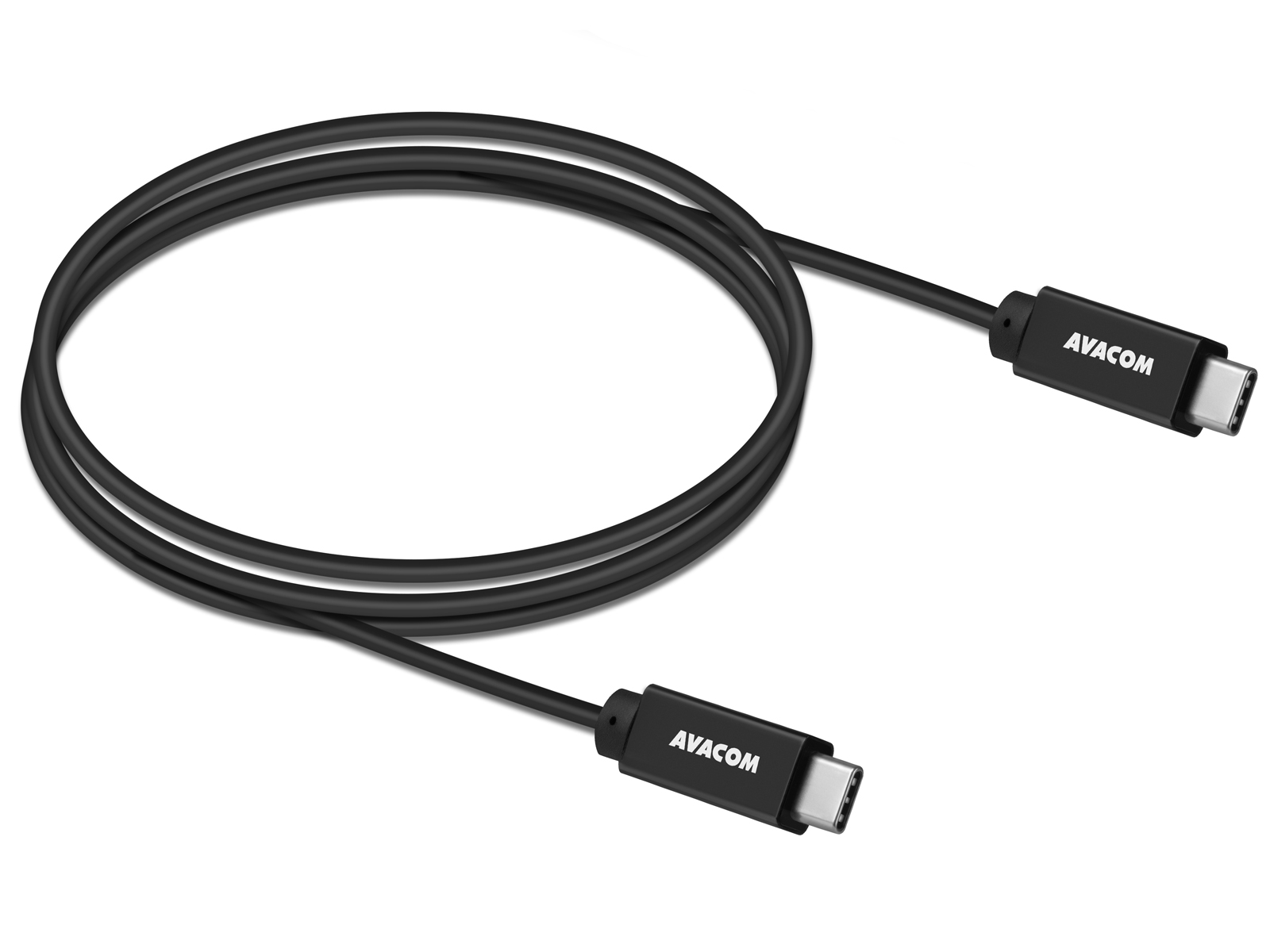 Dátový a nabíjací kábel USB Type-C - USB Type-C, 100cm, 60W E-Mark, čierny1 