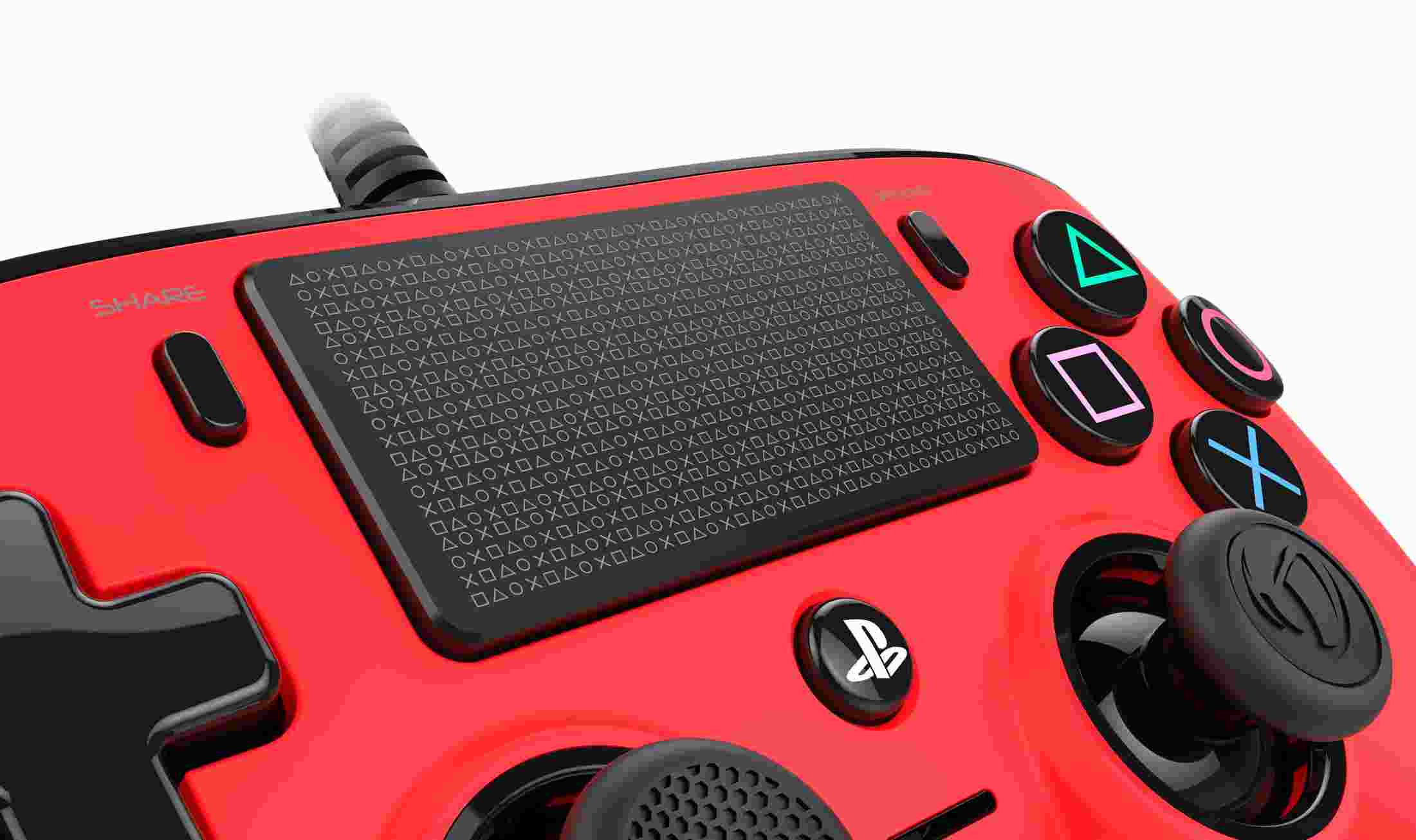 Nacon Wired Compact Controller - ovladač pro PlayStation 4 - červený0 