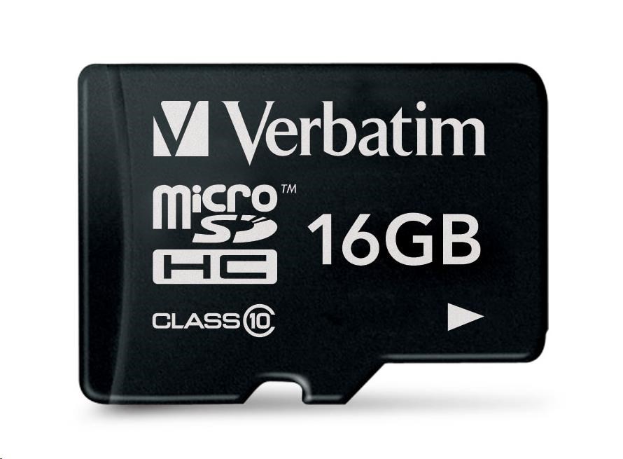 Karta VERBATIM MicroSDHC 16 GB triedy 10 (R:45/ W:10 MB/ s)0 
