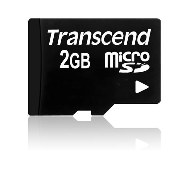 Karta TRANSCEND MicroSD 2 GB, bez adaptéra0 