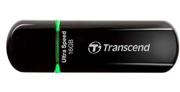 TRANSCEND Flash disk 16GB JetFlash®600,  USB 2.0 (R:32/ W:16 MB/ s) čierna/ zelená0 