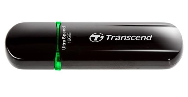 TRANSCEND Flash disk 16GB JetFlash®600,  USB 2.0 (R:32/ W:16 MB/ s) čierna/ zelená1 
