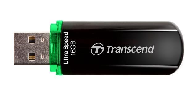 TRANSCEND Flash disk 16GB JetFlash®600,  USB 2.0 (R:32/ W:16 MB/ s) čierna/ zelená2 