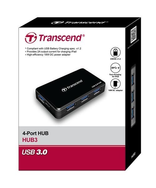 TRANSCEND HUB3K,  USB 3.0 4-port HUB5 