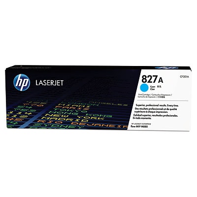 HP 827A Cyan LJ Toner Cart,  CF301A (32, 000 pages)0 