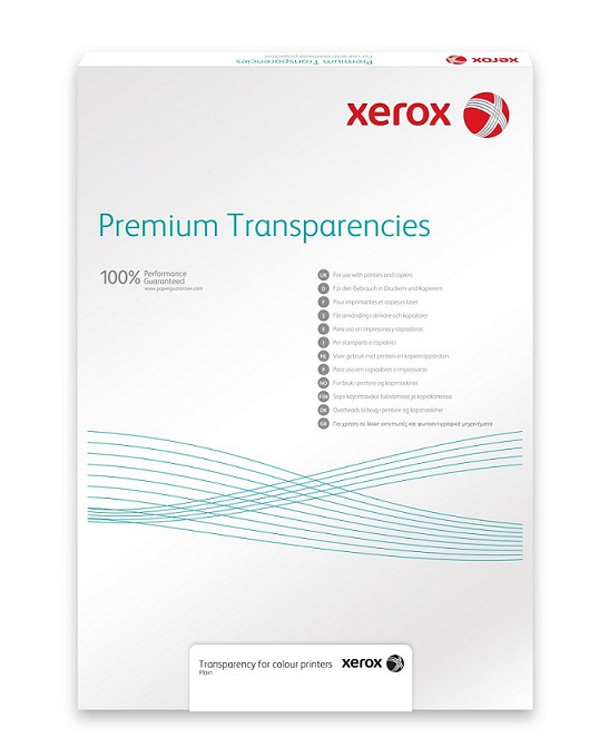 Xerox Paper Transparentná fólia - Transparency 100m A4 Plain - Digital Color (50 listov,  A4)0 