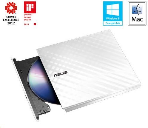 ASUS DVD Writer SDRW-08D2S-U LITE/ WHITE,  externá štíhla DVD-RW,  biela,  USB0 