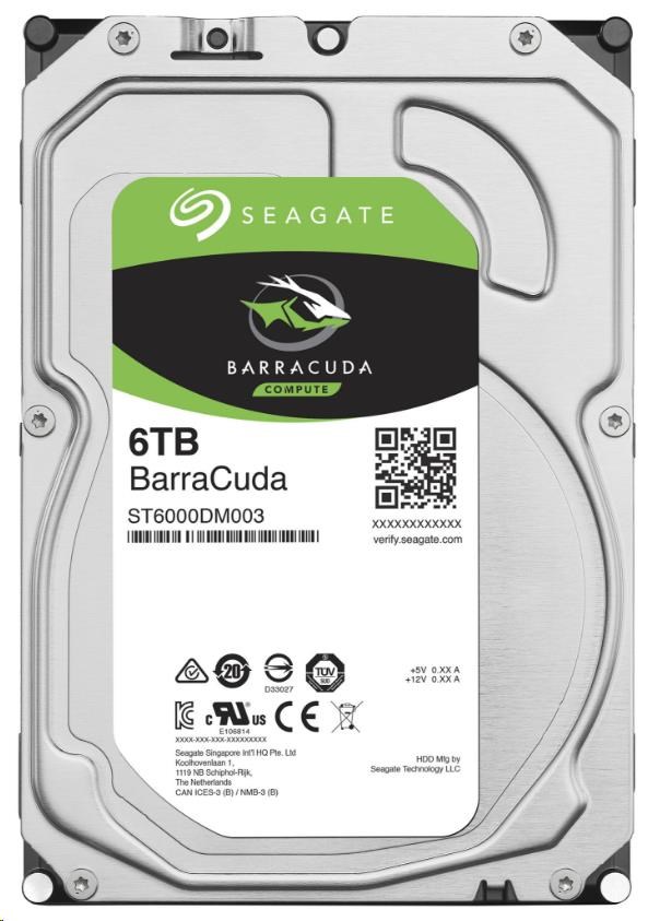 Seagate BarraCuda/ 6TB/ HDD/ 3.5