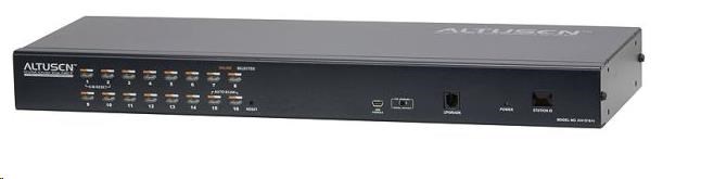 Prepínač ATEN KH-1516AI 16-portový OverNet Cat5 KVM PS/ 2+USB,  OSD,  rack,  SUN,  PON,  VNC0 
