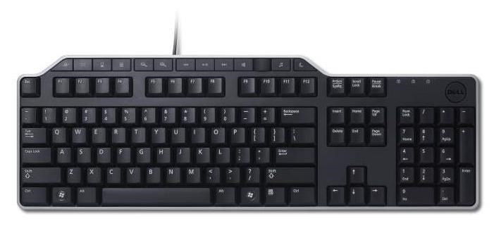 DELL Keyboard : US/ Euro (QWERTY) DELL KB-522 Wired Business Multimedia USB Keyboard Black (Kit)0 
