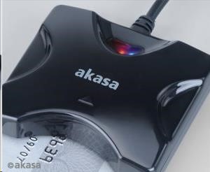 Čítačka kariet AKASA AK-CR-03BKV2 externá,  USB 2.0,  podpora elektronického preukazu a karty SMART,  čierna2 