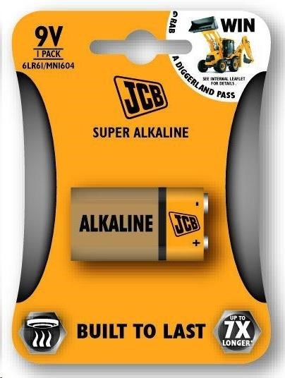 JCB SUPER alkalická baterie 6LR61/ 9V,  blistr 1 ks0 