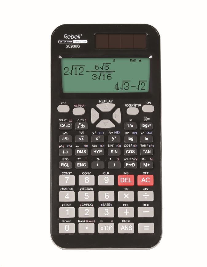 REBELL kalkulačka - SC2080S -  černá0 