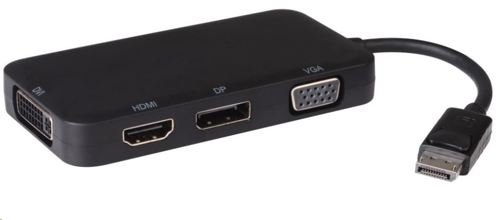 Adaptér PREMIUMCORD DisplayPort - DP + HDMI + DVI + VGA ,  1080p,  4K*2K0 