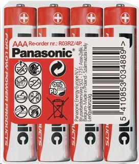 PANASONIC Zinkouhlíkové baterie Red Zinc R03RZ/4P AAA 1,5V (shrink 4ks)0 