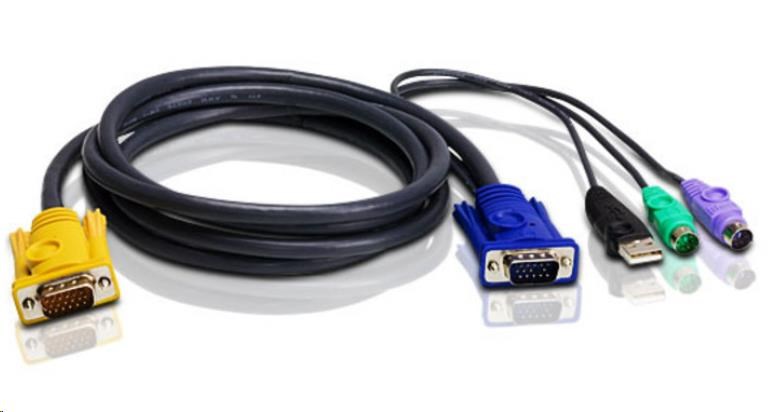 Kombinovaný kábel ATEN KVM k CS-82U,84U,CL-5808, 5816 USB + PS/2, 3 m0 