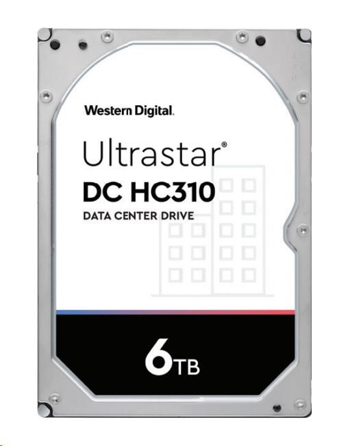 Western Digital Ultrastar® HDD 6TB (HUS726T6TAL5201) DC HC310 3.5in 26.1MM 256MB 7200RPM SAS 512E TCG P3 (GOLD SAS)0 