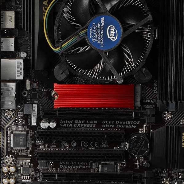 AXAGON CLR-M2,  hliníkový pasívny chladič pre jedno aj obojstranný M.2 SSD disk,  výška 12 mm6 