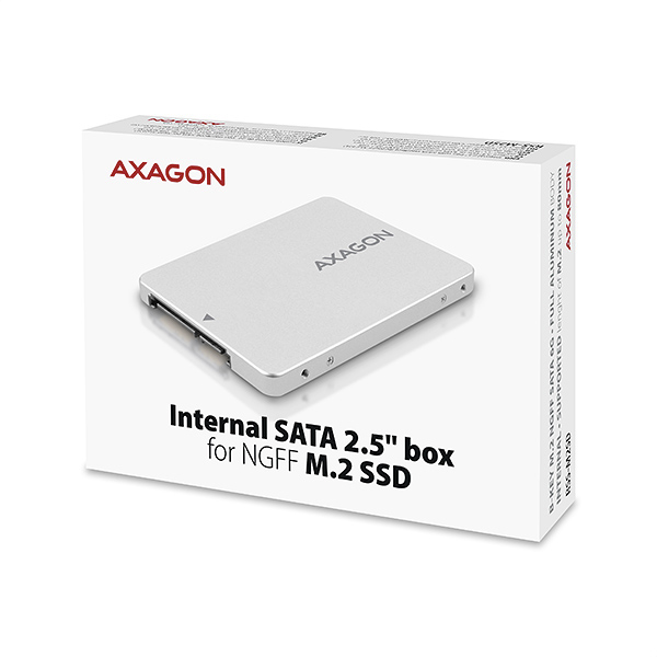 AXAGON RSS-M2SD,  SATA - M.2 SATA SSD,  interné 2.5