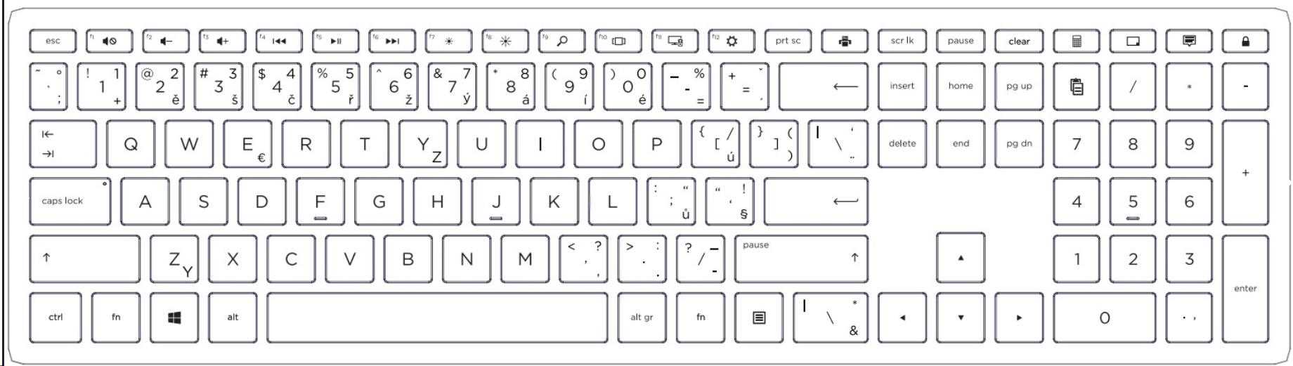 HP Pavilion Wired 300 – KEYBOARD – česká1 