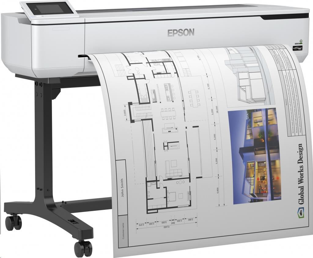 Atrament do tlačiarne EPSON SureColor SC-T5100N, 4 farby, A0, 2400x1200 dpi, USB 3.0, LAN, WIFI, Ethernet,1 