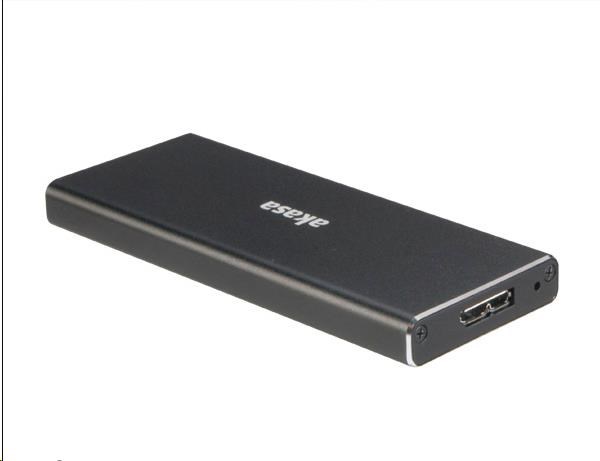 Externý box AKASA pre M.2 SSD SATA II,  III,  USB 3.1 Gen1 Micro-B,  (podporuje 2230,  2242,  2260 a 2280),  hliník,  čierna0 