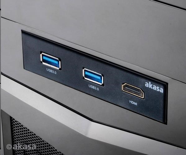 AKASA USB HUB, predný panel pre VR do 3.5