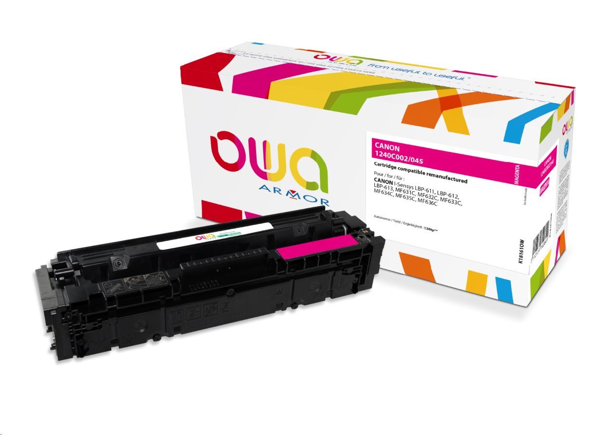 OWA Armor toner pre CANON LBP 611Cn, 613Cdw, 631Cn, 633Cdw, MFP635Cx, 1300 ks., červená/magenta (CRG045M)0 