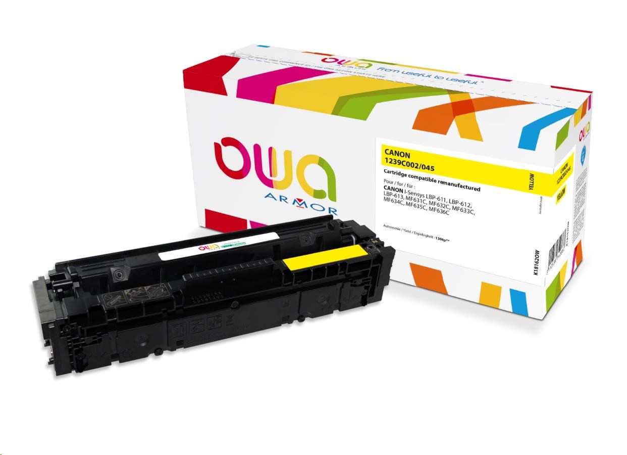 OWA Armor toner pre CANON LBP 611Cn,  613Cdw,  631Cn,  633Cdw,  MFP635Cx,  1300 ks.,  žltá/ žltá (CRG045Y)0 