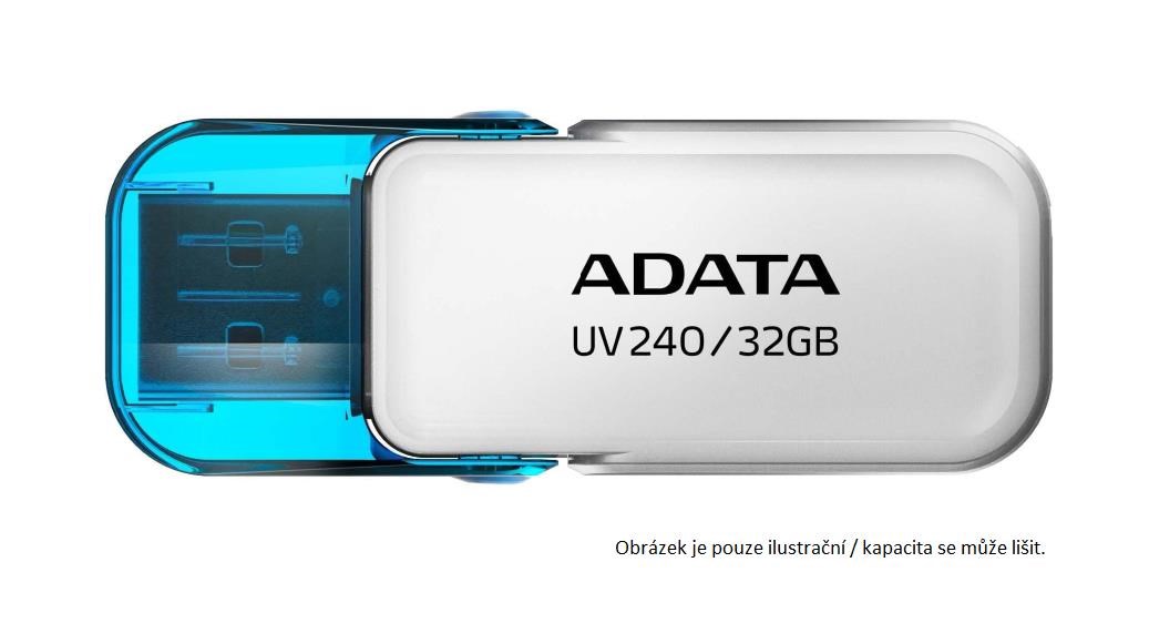 ADATA Flash disk 16GB UV240,  USB 2.0 Dash Drive,  biela0 