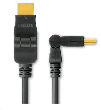 PREMIUMCORD HDMI kábel 3 m High Speed + Ethernet (v1.3),  otočné pozlátené konektory0 