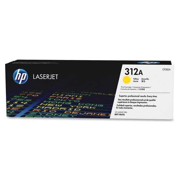 HP 312A Yellow LJ Toner Cart,  CF382A (2, 700 pages)0 