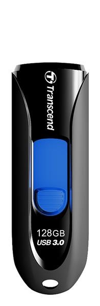 TRANSCEND Flash disk 128 GB JetFlash®790,  USB 3.1 (R:90/ W:40 MB/ s) čierna/ modrá0 