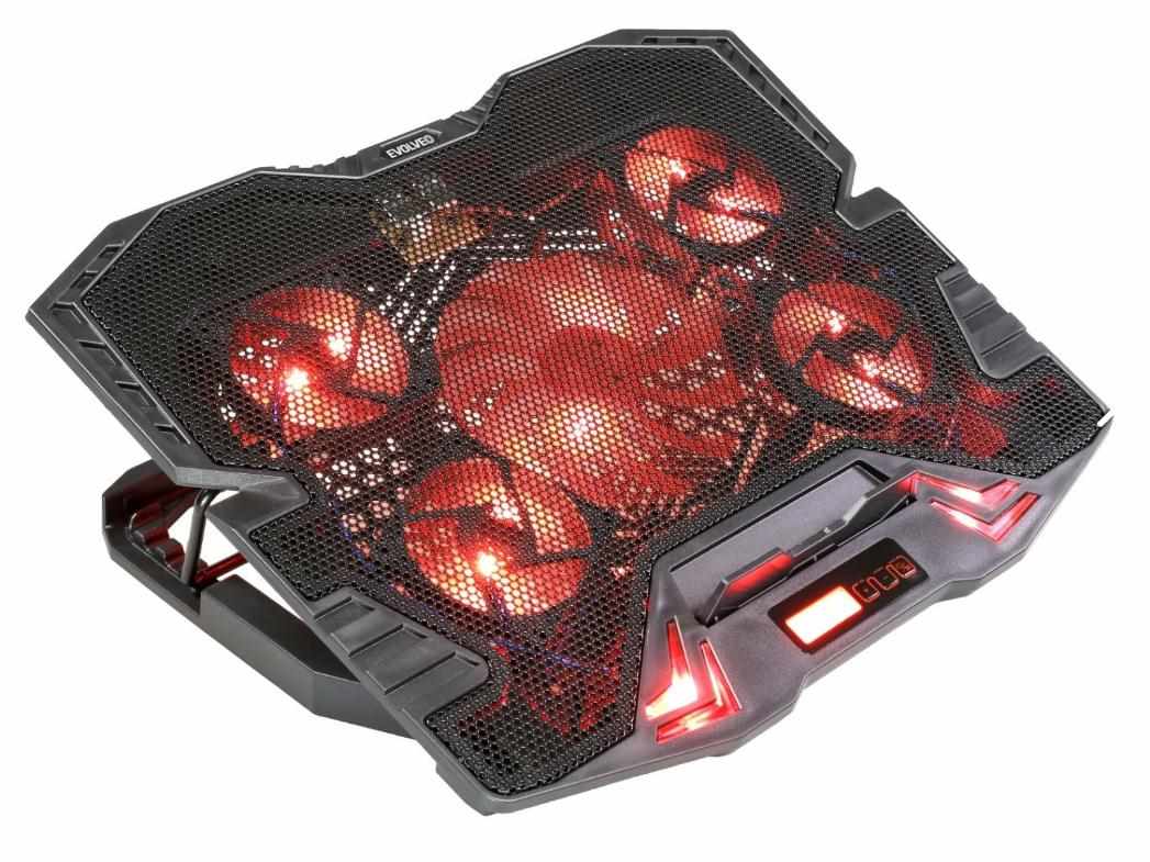 EVOLVEO Ania 5R,  chladiaci stojan pre notebook,  červené podsvietenie0 