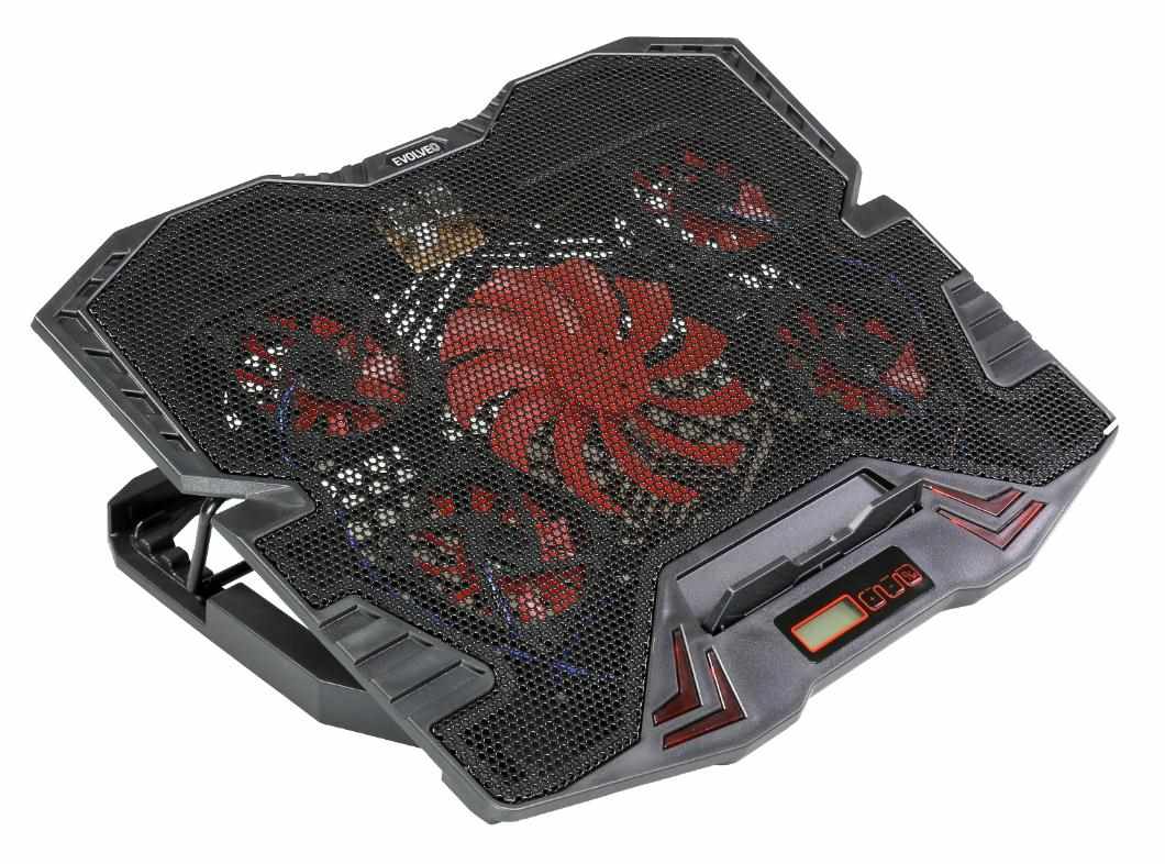 EVOLVEO Ania 5R,  chladiaci stojan pre notebook,  červené podsvietenie5 