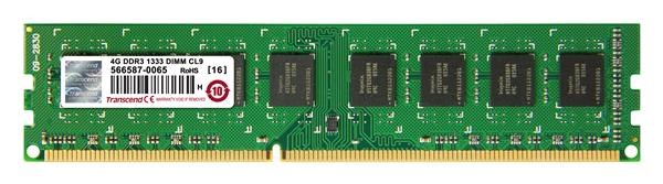 TRANSCEND JetRam™ DDR3 4GB 1333MHz DIMM,  256Mx8 CL90 