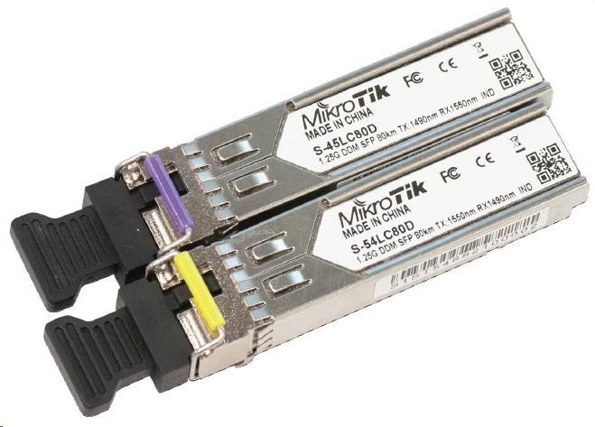 MikroTik Pár SingleMode SFP modulov 1.25G (80km)0 