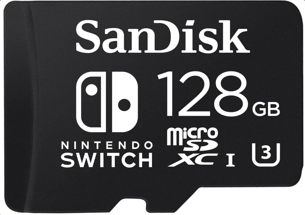 Karta SanDisk MIcroSDXC 128 GB pre Nintendo Switch (R:100/ W:90 MB/ s,  UHS-I,  V30,  U3,  C10,  A1) licencovaný produkt0 