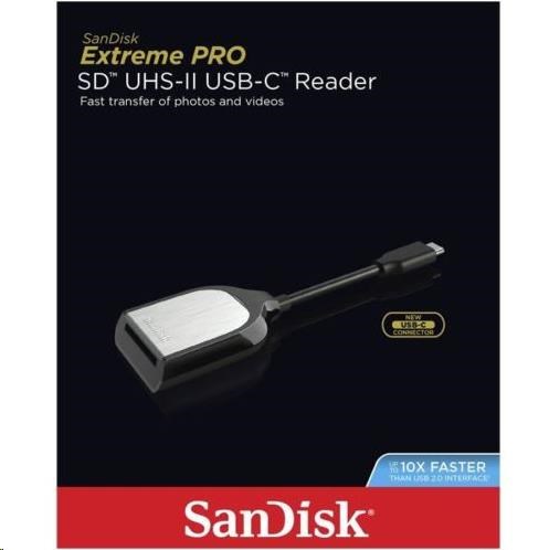 Čítačka kariet SanDisk,  čítačka USB typu C pre karty SD UHS-I a UHS-II2 