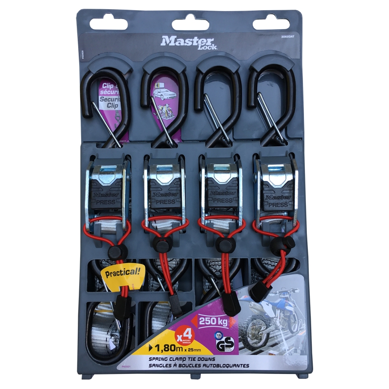 Master Lock Upínací popruhy - 180 cm (4 ks blistr)2 