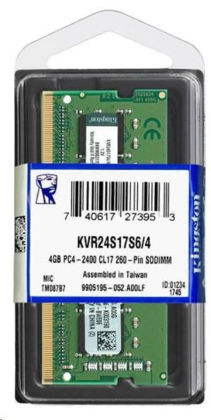 KINGSTON SODIMM DDR4 4GB 2666MHz CL19 ValueRAM 8Gbit0 