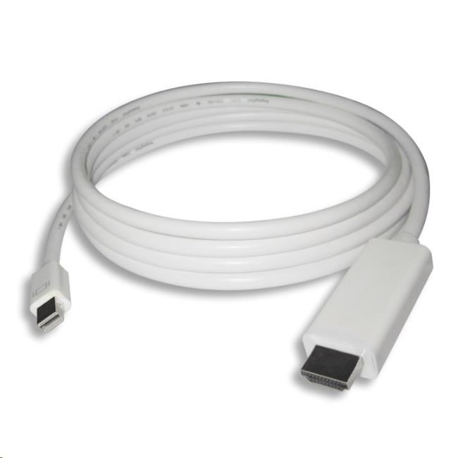 PREMIUMCORD Mini DisplayPort kábel 1.2 na HDMI 2.0,  pre rozlíšenie 4Kx2K@60Hz,  1m0 