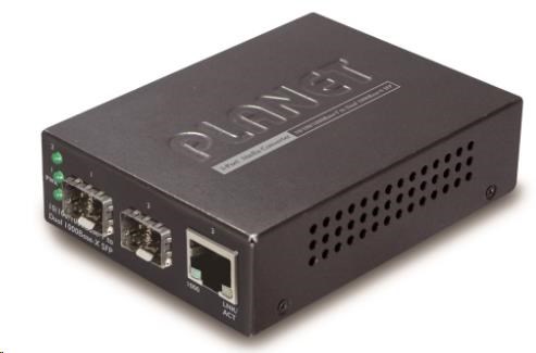 Planet GT-1205A Konvertor,  1x 10/ 100/ 1000Base-T RJ-45,  2x 100/ 1000Base-X SFP0 