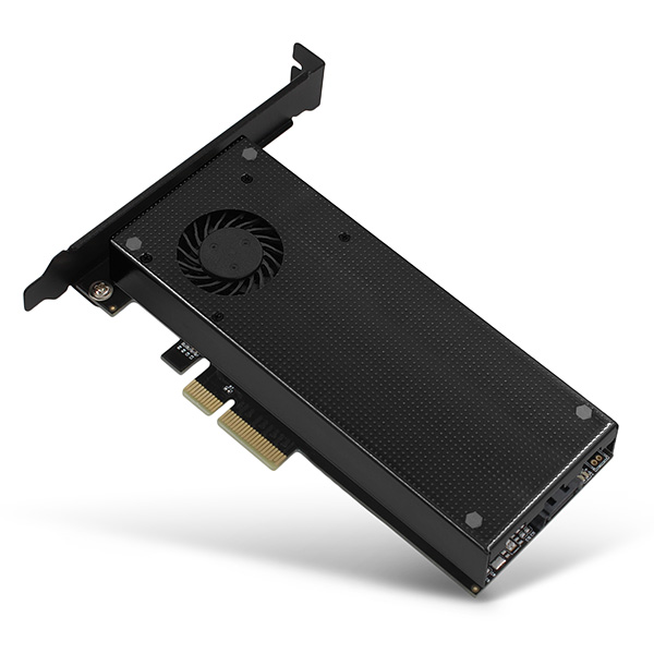 AXAGON PCEM2-DC,  PCIe x4 - M.2 NVMe M-key + SATA B-key slot adaptér,  chladič,  LP1 