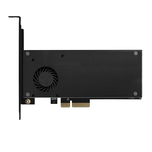 AXAGON PCEM2-DC,  PCIe x4 - M.2 NVMe M-key + SATA B-key slot adaptér,  chladič,  LP9 