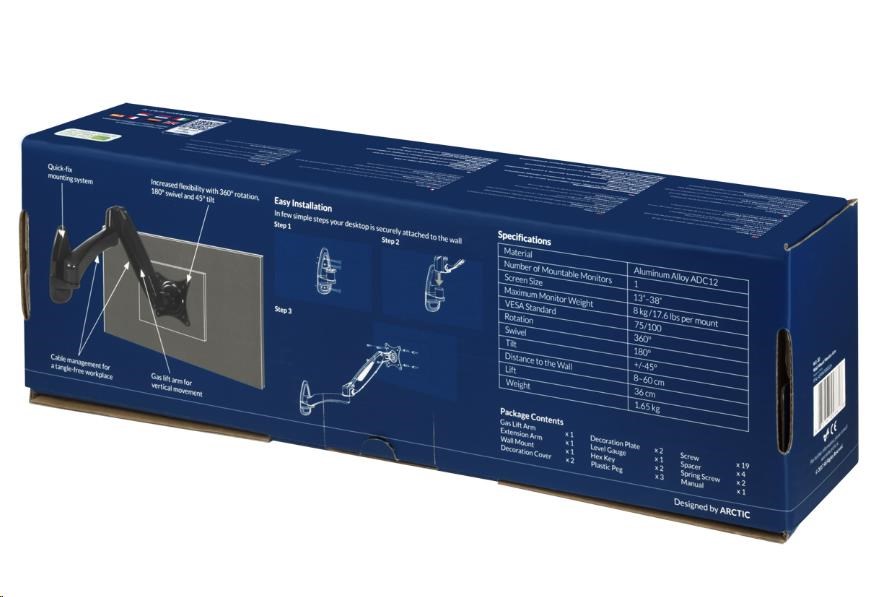 Nástenný držiak ARCTIC pre monitor W1-3D1 